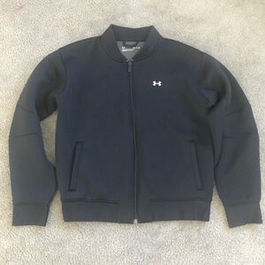 NWOT Under Armour Loose Banded Collar Longsleeve Full Zip Warm-Up Jacket | Sz Sm